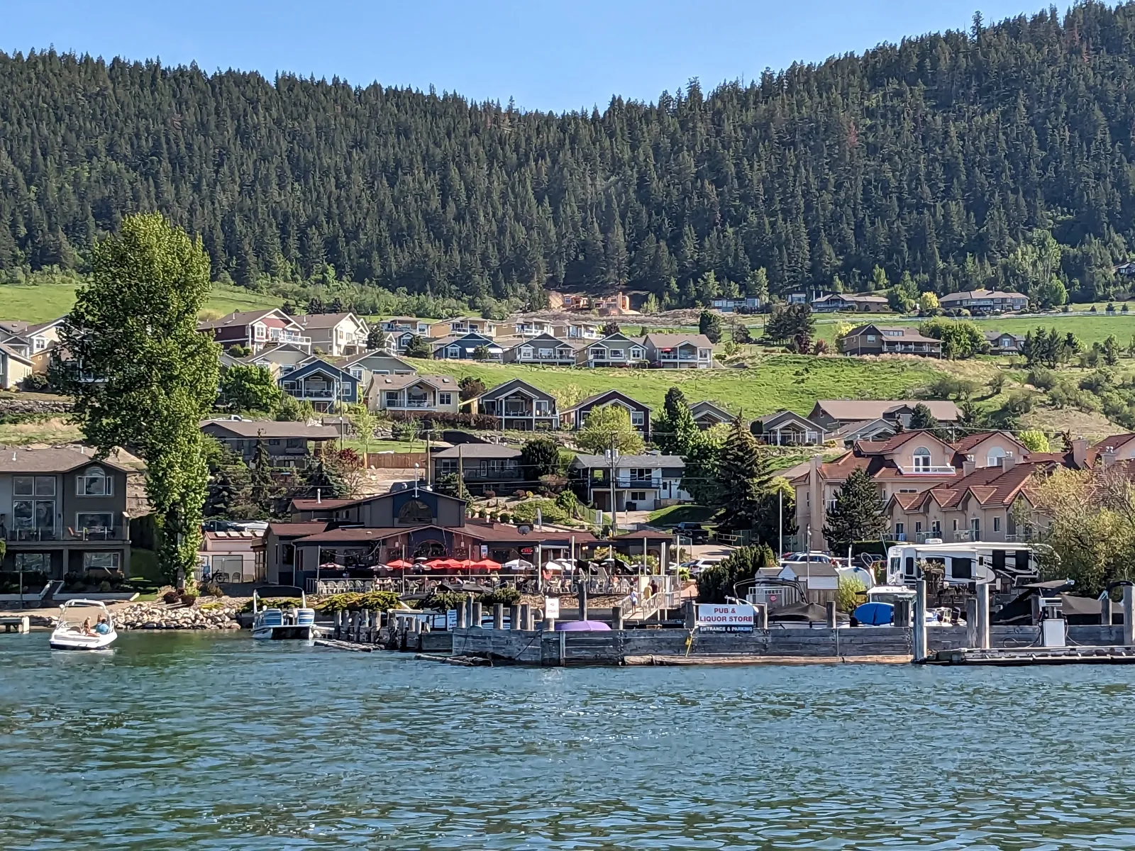 Okanagan Landing homes from the lake