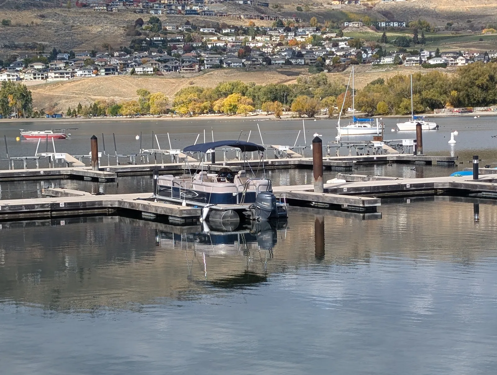Marina at The Strand in fall, Okanagan Landing